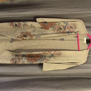 Long floral sweater